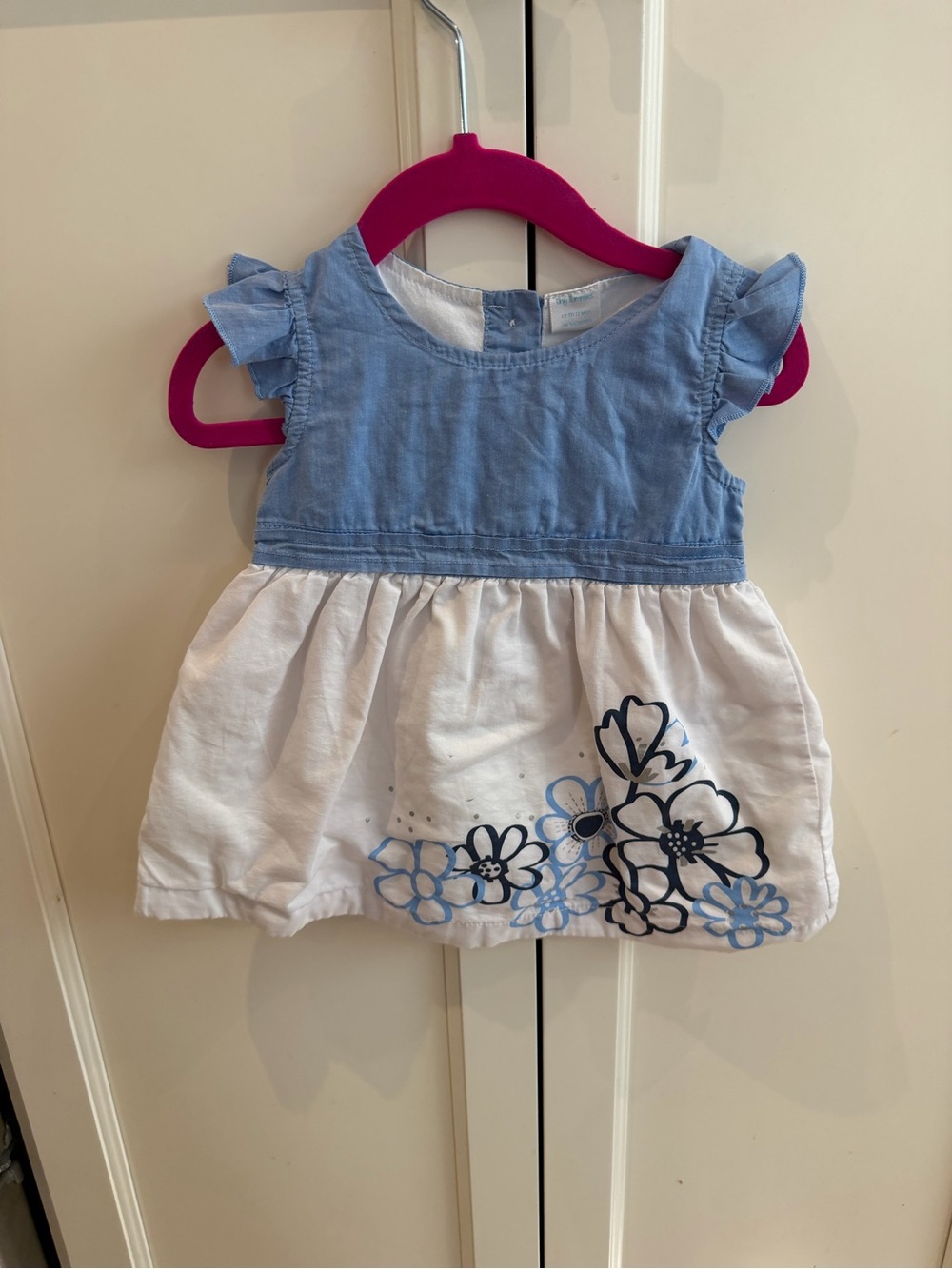 Tiny tummies 6-12m and White Floral Baby Dress